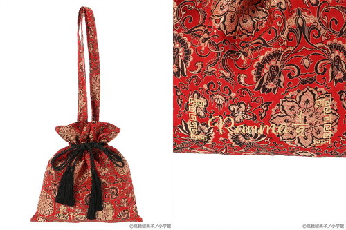 巾着バッグレッド