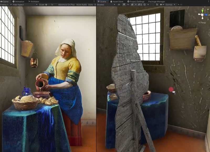 名画「牛乳を注ぐ女」を3Dモデル化してみたら……？　高度なCG動画が破壊力抜群で牛乳噴きそう