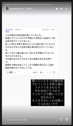 批判に反論する川崎希