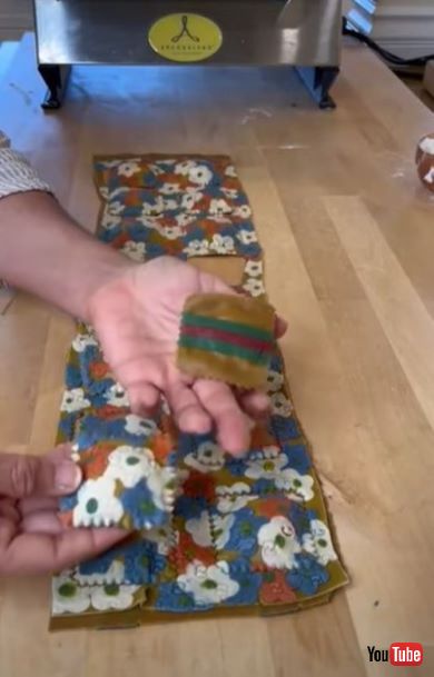 お花畑のパスタが芸術的