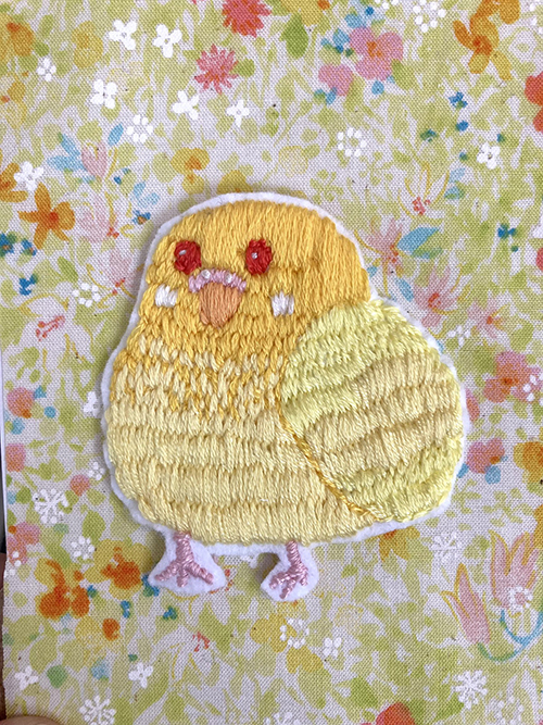 ピーコちゃん刺繍