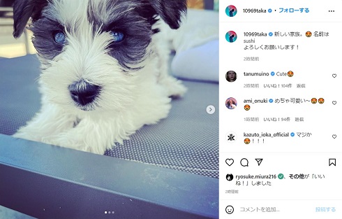 犬を家族に迎え入れた「ONE OK ROCK」のTaka