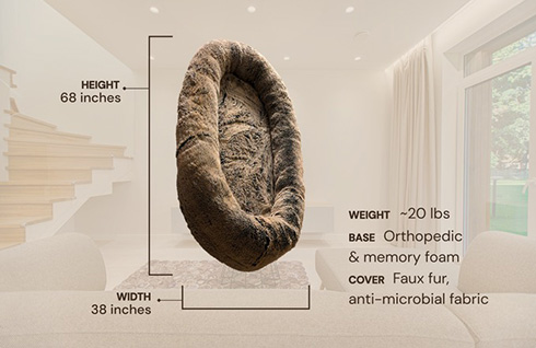 犬用ベッドから着想を得た人間用ベッドが登場　ペット気分でお昼寝できるかも？