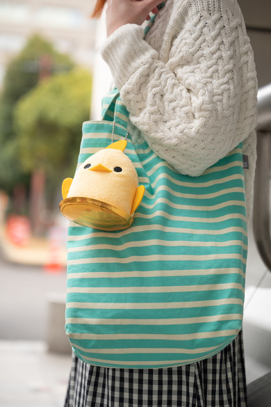 バッグにつけたところ