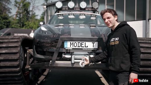 テスラ モデル3 戦車 無限軌道 魔改造