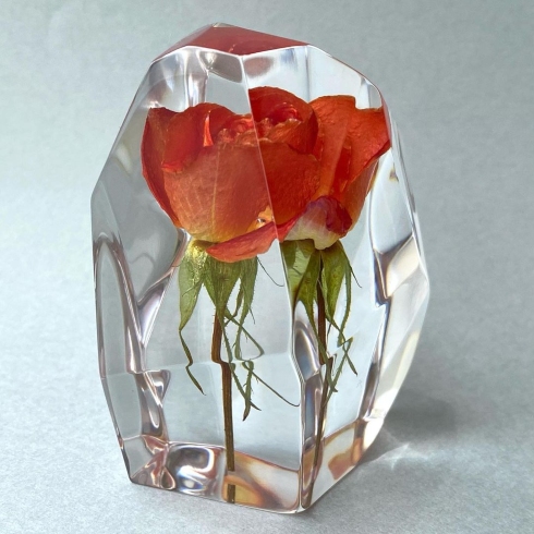 レジンにバラ