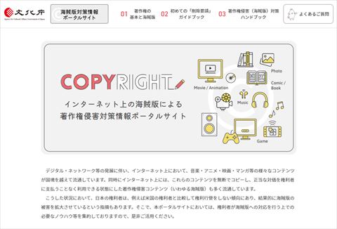 著作権侵害対策情報ポータルサイト
