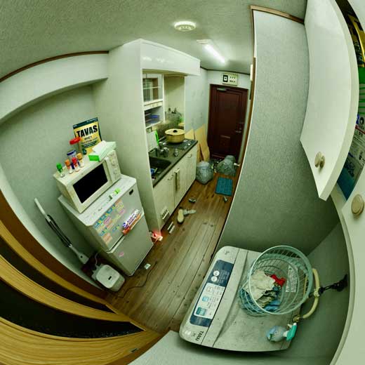 blender 3D CG 少し不気味な空間 部屋 コインロッカー