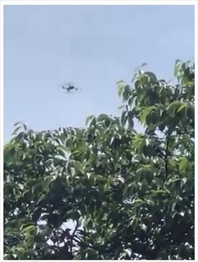 広田レオナの自宅周辺を飛ぶドローン