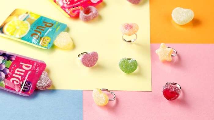 本物そっくり！　おいしそうなピュレグミがリングのカプセルトイになったよ〜