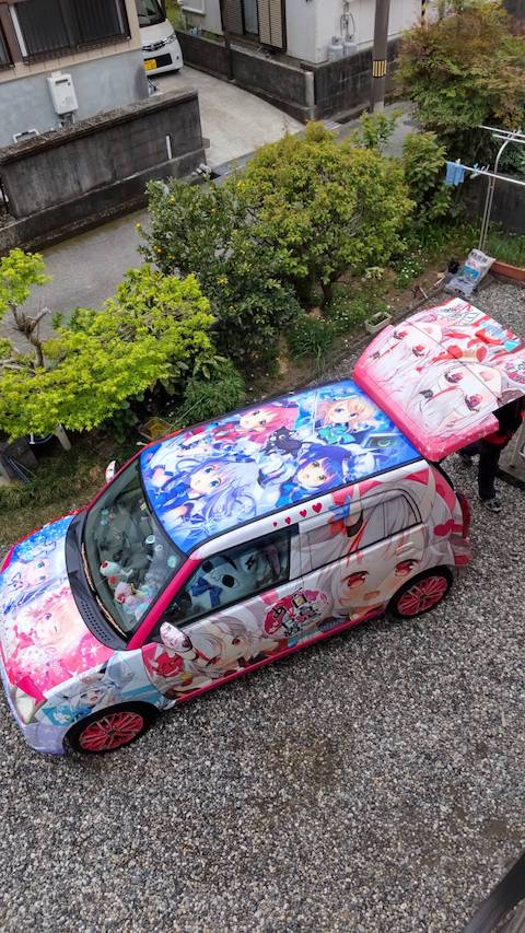 痛車 ホロライブ 百鬼あやね ご注文はうさぎですか