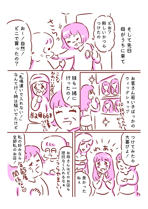 シニアファッション ウィッグ エイジング