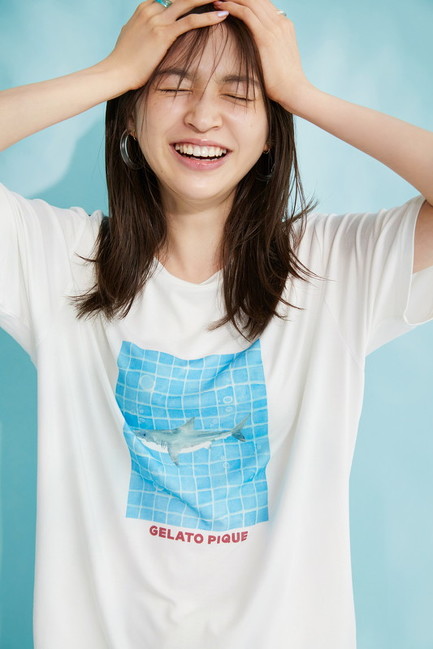 ジェラートピケ「SHARKワンポイントTシャツ（4620円）」