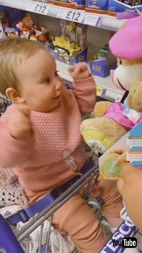 「Baby Shakes with Excitement for New Toy || ViralHog」