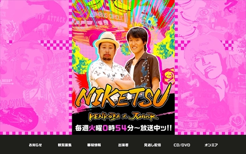 千原ジュニアとケンドーコバヤシのトーク番組「にけつッ!!」