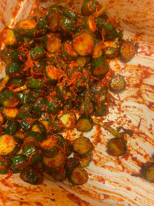 キュウリ 切ったら かわいい 顔 キムチ