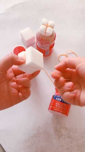 ヤクルト1000 容器 あじさい スタンプ 遊び 工作