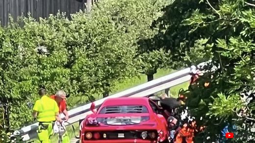 フェラーリ F40 事故 スイス パレード 75周年