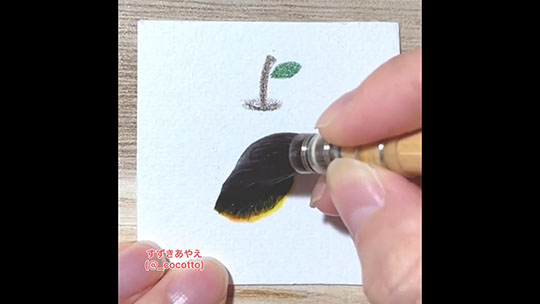 りんごの水彩画