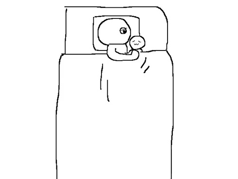 睡眠中に子どもが消えたと思ったら……？　子どもの寝相あるあるイラストの共感がすごい