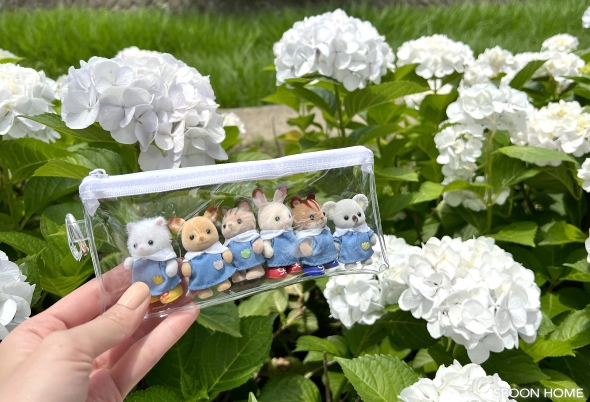 シルバニアファミリーのぬいぐるみを収納した画像