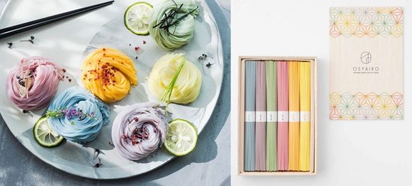 OSYAIROと池利のコラボ商品推し色そうめん登場