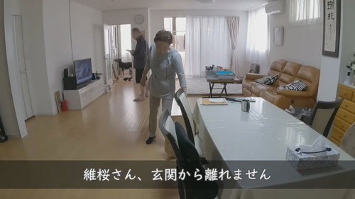 玄関で待つシェパード