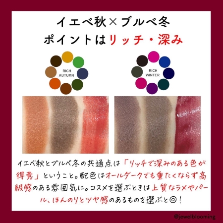 イエベ秋×ブルべ冬の共通点の画像