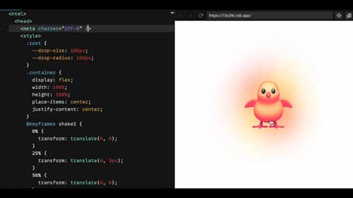 ひよこ 大爆発 CSS 絵文字 filter関数