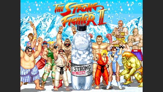 サントリー THE STRONG 天然水スパークリング ストリートファイター ストツー コラボ ARゲーム
