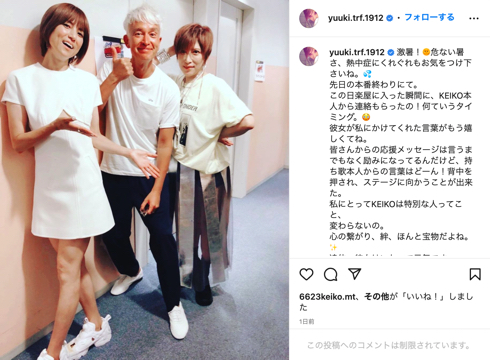 「TRF」YU-KIと「globe」マークとhitomi