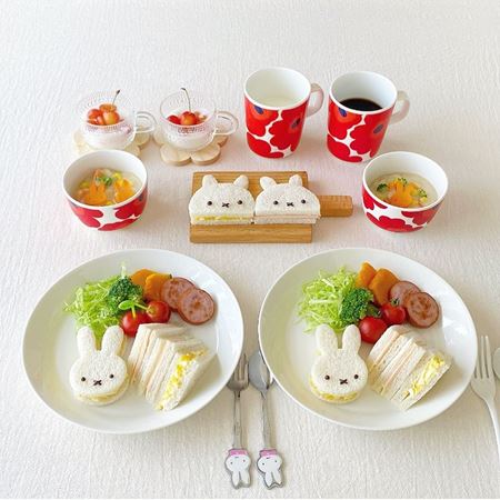 ミッフィーモチーフのメニューがすてき