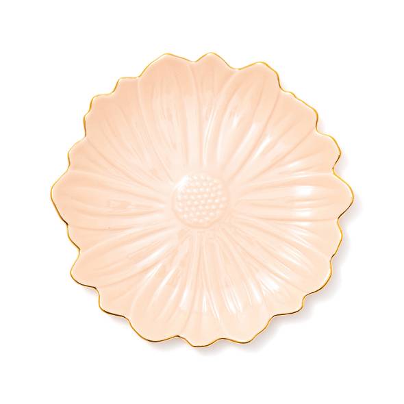 フラワーモチーフプレートS／ピンク（900円）