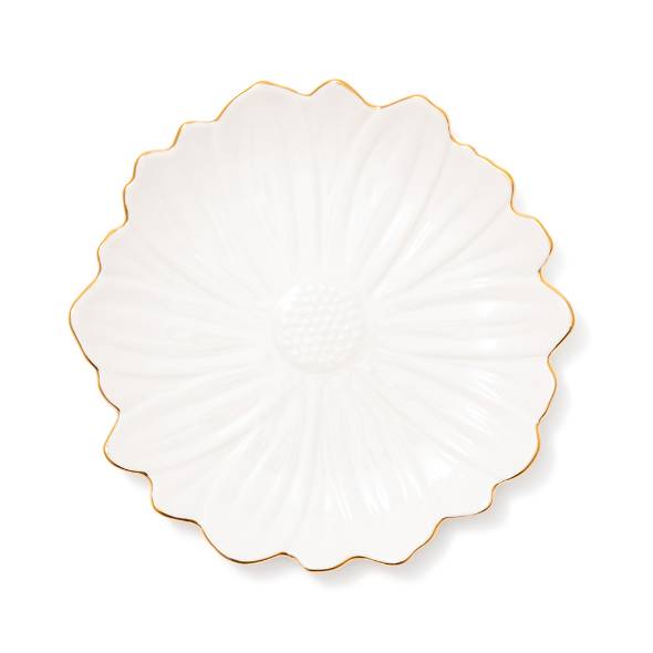 フラワーモチーフプレートS／ホワイト（900円）