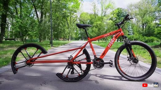 自転車 半分 タイヤ ホイール 後輪 2つ