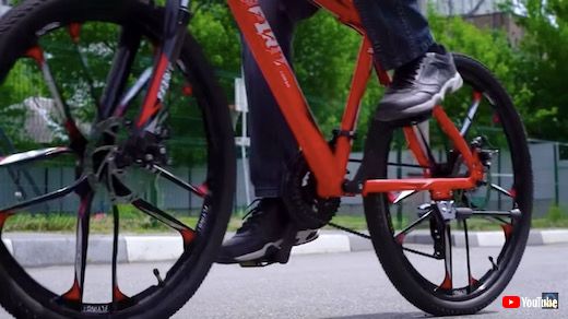 自転車 半分 タイヤ ホイール 後輪 2つ