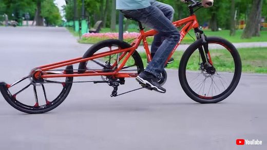 自転車 半分 タイヤ ホイール 後輪 2つ