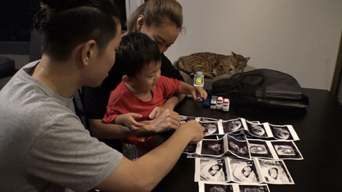 井岡一翔の家族ショット