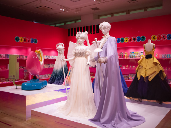 セーラームーンミュージアムのグッズ展示
