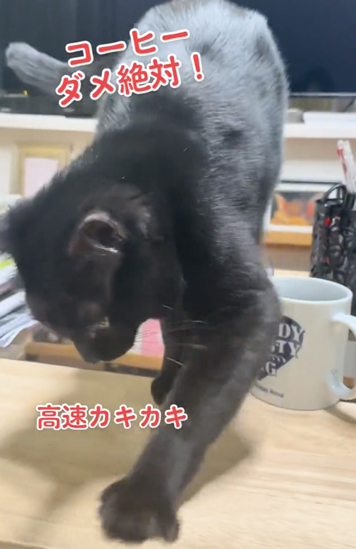 コーヒに高速カキカキ