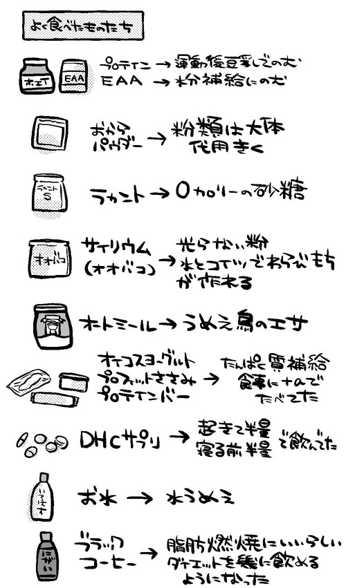 ダイエット中よく食べたもの