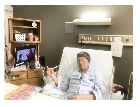 入院中の北別府学