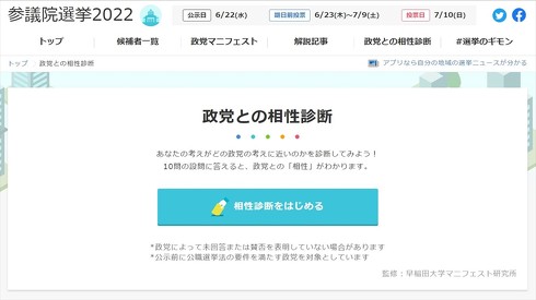 参院選で役に立つサイト