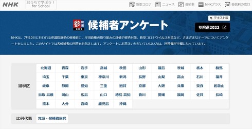 参院選で役に立つサイト