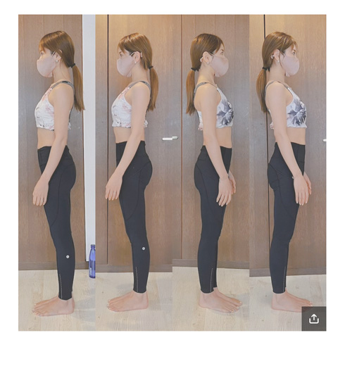 トレーニングでボディー変化の生じた舟山久美子