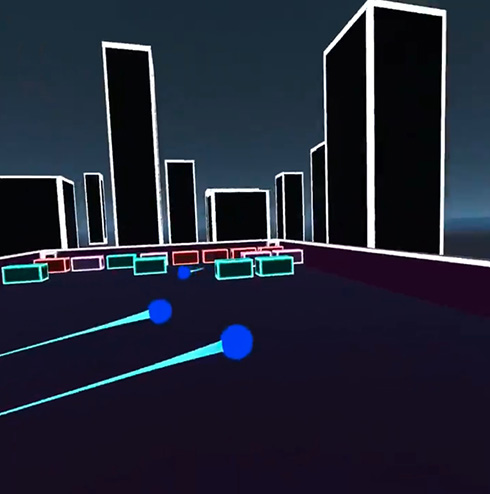 一人称視点でブロック崩しをするVRゲーム　ハードすぎてもはやスポーツ