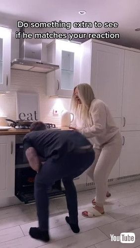 「Husband Has a Hilarious Reaction to Wife Pretending Something is on Him || ViralHog」