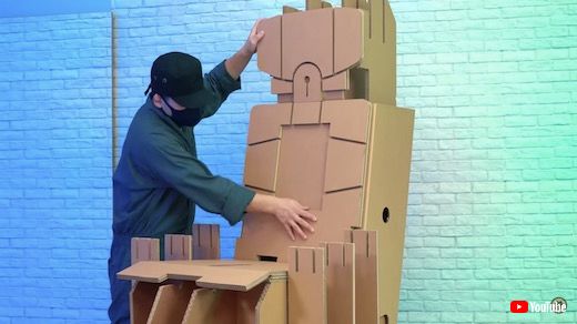 ユニコーンガンダム コクピット シート 再現 ダンボール