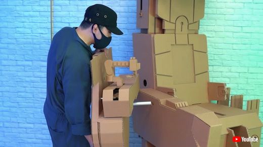 ユニコーンガンダム コクピット シート 再現 ダンボール