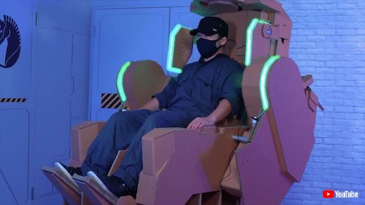 ユニコーンガンダム コクピット シート 再現 ダンボール